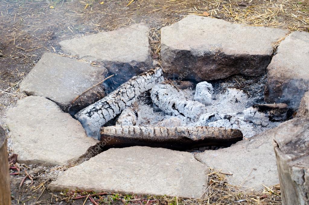 Smoldering Fire Pit Stock Photo By, How To Use Fire Pit Ashes