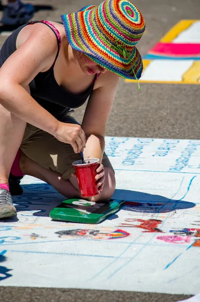 Créer de l'art en plein air — Photo