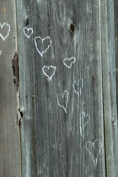 Serca na starego drewna stodoły — Zdjęcie stockowe