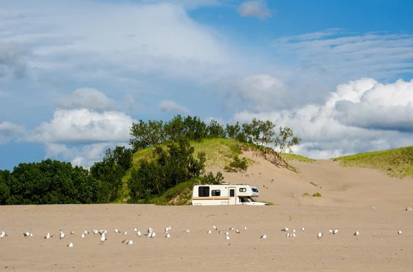 Camping at the dunes — Stock Photo, Image