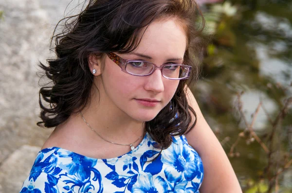 Serious teen girl portrait — Stock Photo, Image