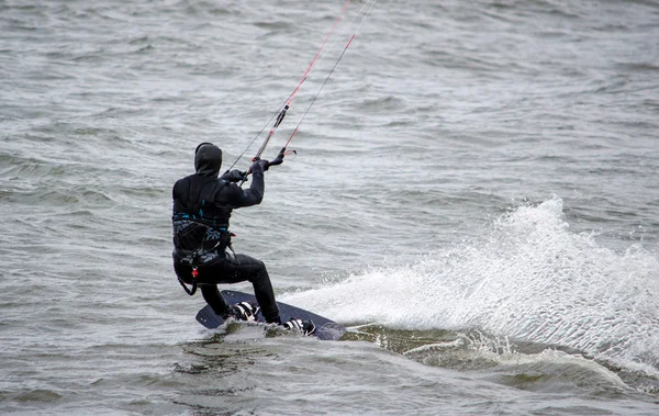 Kiteboarder on the great lakes — Stock Photo, Image