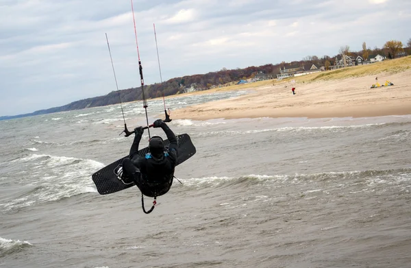 Stunt Kite boarder — Stock Photo, Image