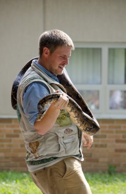 Man with snake