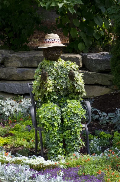 Jednoznačná identifikace osoby topiary v zahradě — Stock fotografie