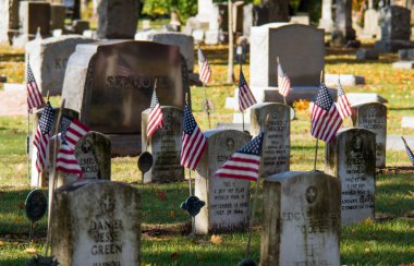 Vintage mezar taşları uzun zaman önce onur savaşı