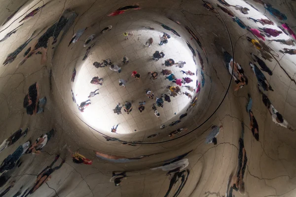 Abstract people at the cloud gate — Stock Photo, Image