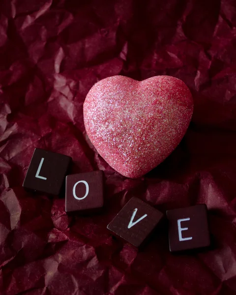 Różowy serce i miłość — Zdjęcie stockowe