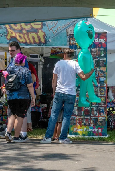 South Bend Indiana Usa July 2021 Fair Goers Look County — Stock Photo, Image