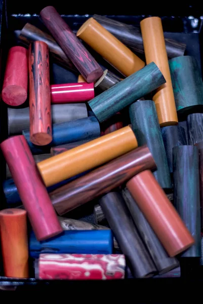 Questi Pezzi Colorati Legno Sono Chiamati Spazi Vuoti Della Pipa — Foto Stock
