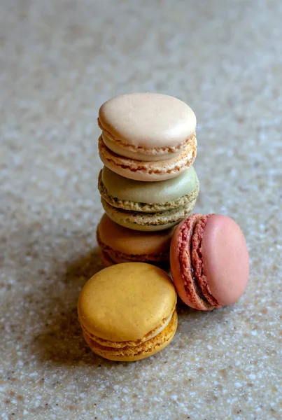 Delicious Stack French Macarons — Stock Photo, Image