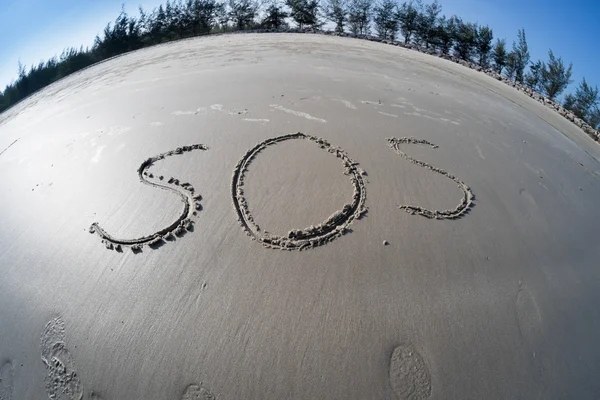 Desenho na areia do mar — Fotografia de Stock