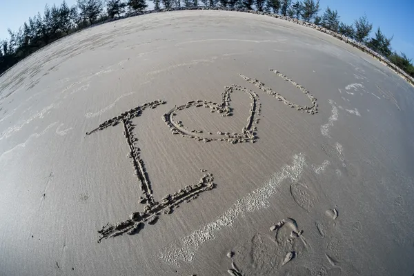 바다 모래에 그리기 — 스톡 사진
