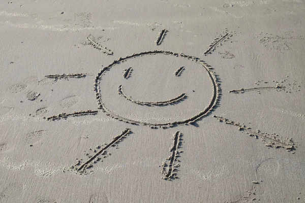 Desenhos na areia do mar — Fotografia de Stock