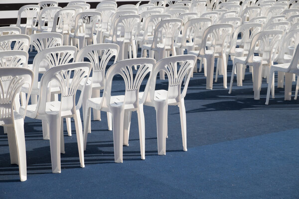 White plastic chair