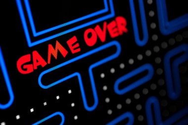 Screen showing that the Game is Over clipart