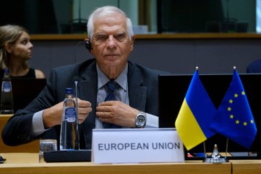 European Union for Foreign Affairs and Security Policy Josep Borrell during an EU-Ukraine Association Council meeting at EU headquarters in Brussels on September 5, 2022. clipart