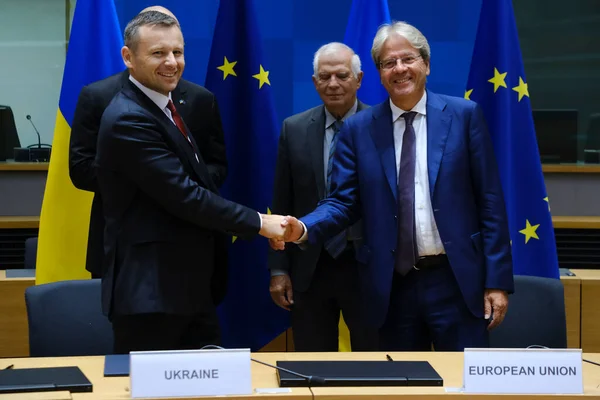 Signing Agreement Ukraine Participation Ukraine Customs Union Ukraine Association Council — Foto Stock