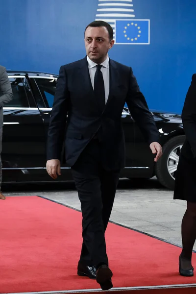 Georgia Prime Minister Irakli Garibashvili Waits Start Meeting Georgia Association — 스톡 사진
