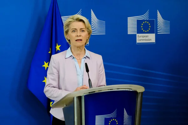 Press Statement Ursula Von Der Leyen President European Commission Energy — Stockfoto