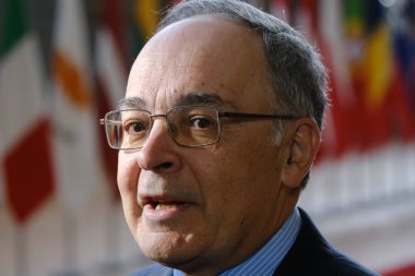 Bakan Pascual NAVARRO RIOS, 20 Eylül 2022 'de Belçika' nın Brüksel kentindeki AB genel merkezine bir Genel İşler Konseyi toplantısı için geldi..