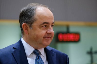 Bakan Konrad SZYMANSKI, 20 Eylül 2022 'de Belçika' nın Brüksel kentindeki AB genel merkezine bir Genel İşler Konseyi toplantısı için geldi..