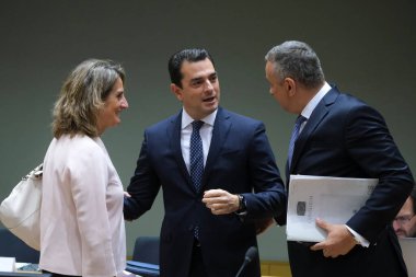 Bakan Konstantinos SKREKAS, 9 Eylül 2022 'de Belçika' nın Brüksel kentindeki AB genel merkezinde yükselen enerji fiyatlarına çözüm bulma amaçlı bir AB Enerji bakanları toplantısında.