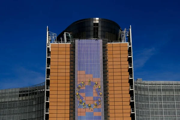 Widok Zewnętrzny Berlaymont Budynek Biurowy Którym Mieści Się Siedziba Komisji — Zdjęcie stockowe