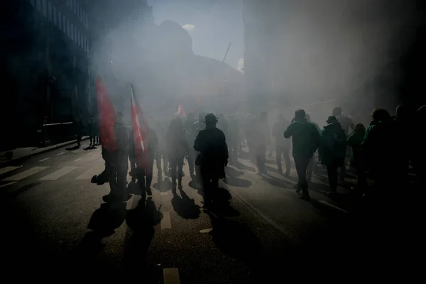 Pessoas Participam Uma Manifestação Contra Subida Dos Preços Energia Aumento — Fotografia de Stock