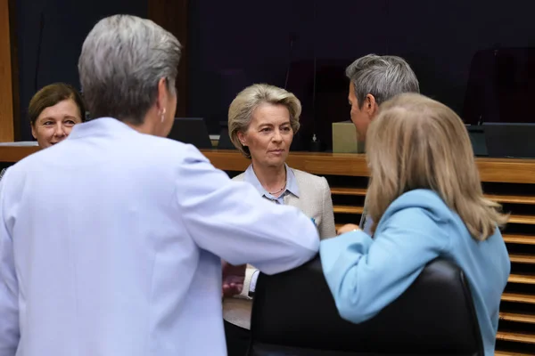 Voorzitter Van Europese Commissie Ursula Von Der Leyen Aan Het — Stockfoto