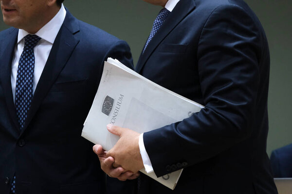 Министр Юзеф Сикела во время встречи министров энергетики ЕС, чтобы найти решения для повышения цен на энергоносители в штаб-квартире ЕС в Брюсселе, Бельгия, 9 сентября 2022 года.