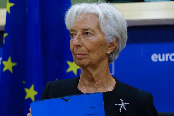 Presidenta Del Banco Central Europeo Bce Christine Lagarde Durante Audiencia —  Fotos de Stock