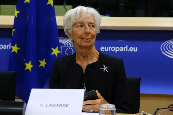 Presidenta Del Banco Central Europeo Bce Christine Lagarde Durante Audiencia — Foto de Stock