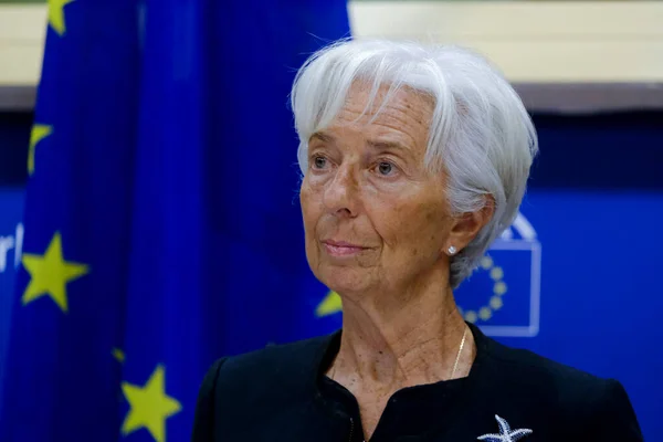 Avrupa Merkez Bankası Ecb Başkanı Christine Lagarde Eylül 2022 Brüksel — Stok fotoğraf