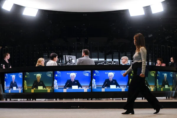 Presidenta Del Banco Central Europeo Bce Christine Lagarde Durante Audiencia —  Fotos de Stock