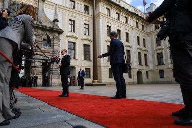 Almanya Başbakanı Olaf Scholz, 7 Ekim 2022 'de Çek Cumhuriyeti' nin Prag kentinde düzenlenen Avrupa Siyasi Topluluğu Toplantısına katılmak üzere ülkeye geldi..