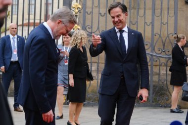 Hollanda Başbakanı Mark RUTTE, 7 Ekim 2022 'de Çek Cumhuriyeti' nin Prag kentinde düzenlenen Avrupa Siyasi Topluluğu Toplantısına katılmak üzere geliyor..