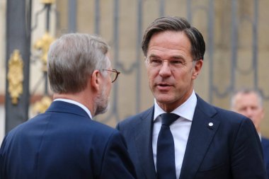 Hollanda Başbakanı Mark RUTTE, 7 Ekim 2022 'de Çek Cumhuriyeti' nin Prag kentinde düzenlenen Avrupa Siyasi Topluluğu Toplantısına katılmak üzere geliyor..