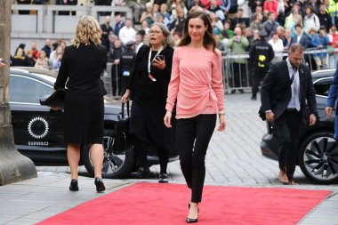 Finlandiya Başbakanı Sanna MARIN, 6 Ekim 2022 'de Çek Cumhuriyeti' nin Prag kentinde düzenlenen Avrupa Siyasi Topluluğu Toplantısına katılmak üzere geliyor..