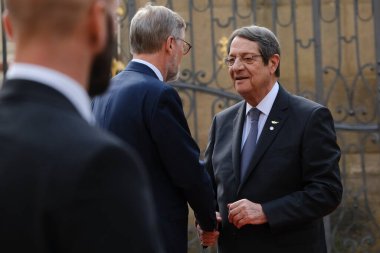 Kıbrıs Rum Cumhurbaşkanı Nicos Anastasiades, 6 Ekim 2022 'de Çek Cumhuriyeti' nin Prag kentinde düzenlenen Avrupa Siyasi Topluluğu Toplantısına katılmak üzere ülkeye geldi..