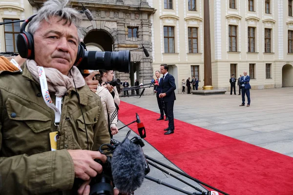 Primeiro Ministro Dos Países Baixos Mark Rutte Levanta Para Participar — Fotografia de Stock