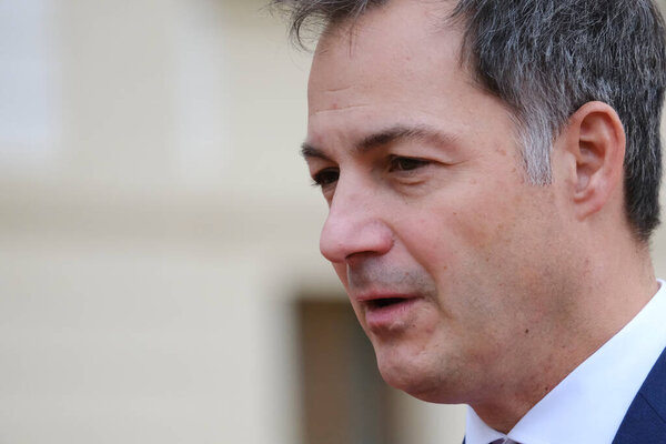 Belgian Prime Minister Alexander De Croo arrives to attend in a Meeting of the European Political Community in Prague, Czechia on October 7, 2022.