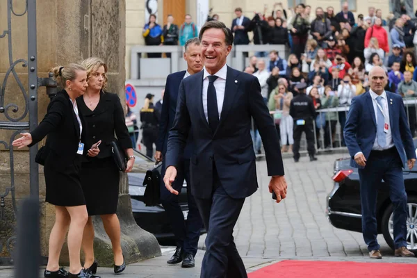 Mark Rutte Prime Minister Netherlands Arrives Attend Meeting European Political — Stock Photo, Image