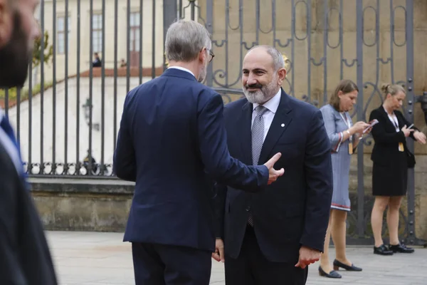 Nikol Pashinyan Primo Ministro Della Repubblica Armenia Arriva Partecipare Una — Foto Stock