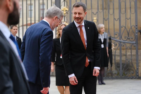 Eduard Heger Premier Van Slowakije Arriveert Oktober 2022 Deel Nemen — Stockfoto