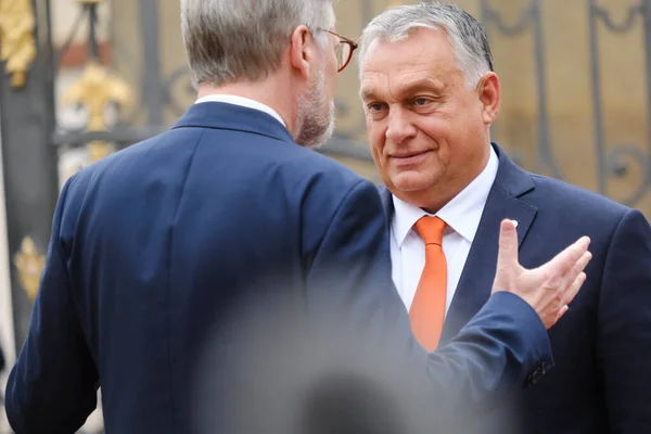 Viktor Orban Eerste Minister Van Hongarije Arriveert Oktober 2022 Deel — Stockfoto