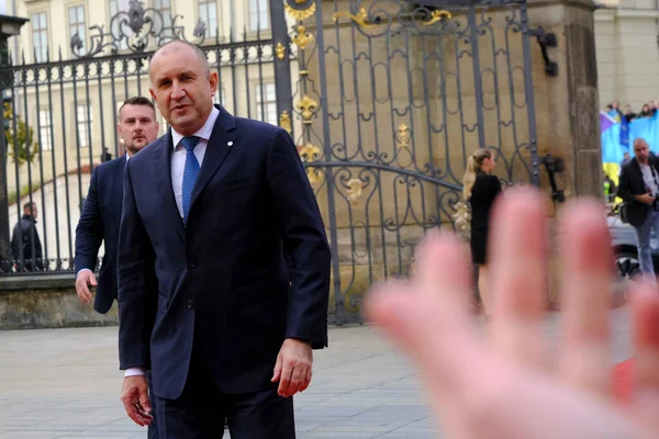 Bulgaristan Cumhurbaşkanı Rumen Radev Ekim 2022 Çek Cumhuriyeti Nin Prag — Stok fotoğraf