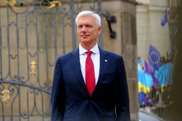 Letonya Başbakanı Krisjanis Karins Ekim 2022 Çek Cumhuriyeti Nin Prag — Stok fotoğraf
