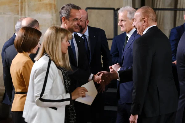 Leiders Komen Poseren Voor Een Familiefoto Van Premiers Presidenten Leden — Stockfoto