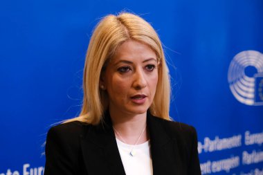 Kıbrıs Temsilciler Meclisi Başkanı Annita Demetriou 12 Ekim 2022 'de Belçika' nın Brüksel kentinde Avrupa Parlamentosu 'nu ziyaret etti..